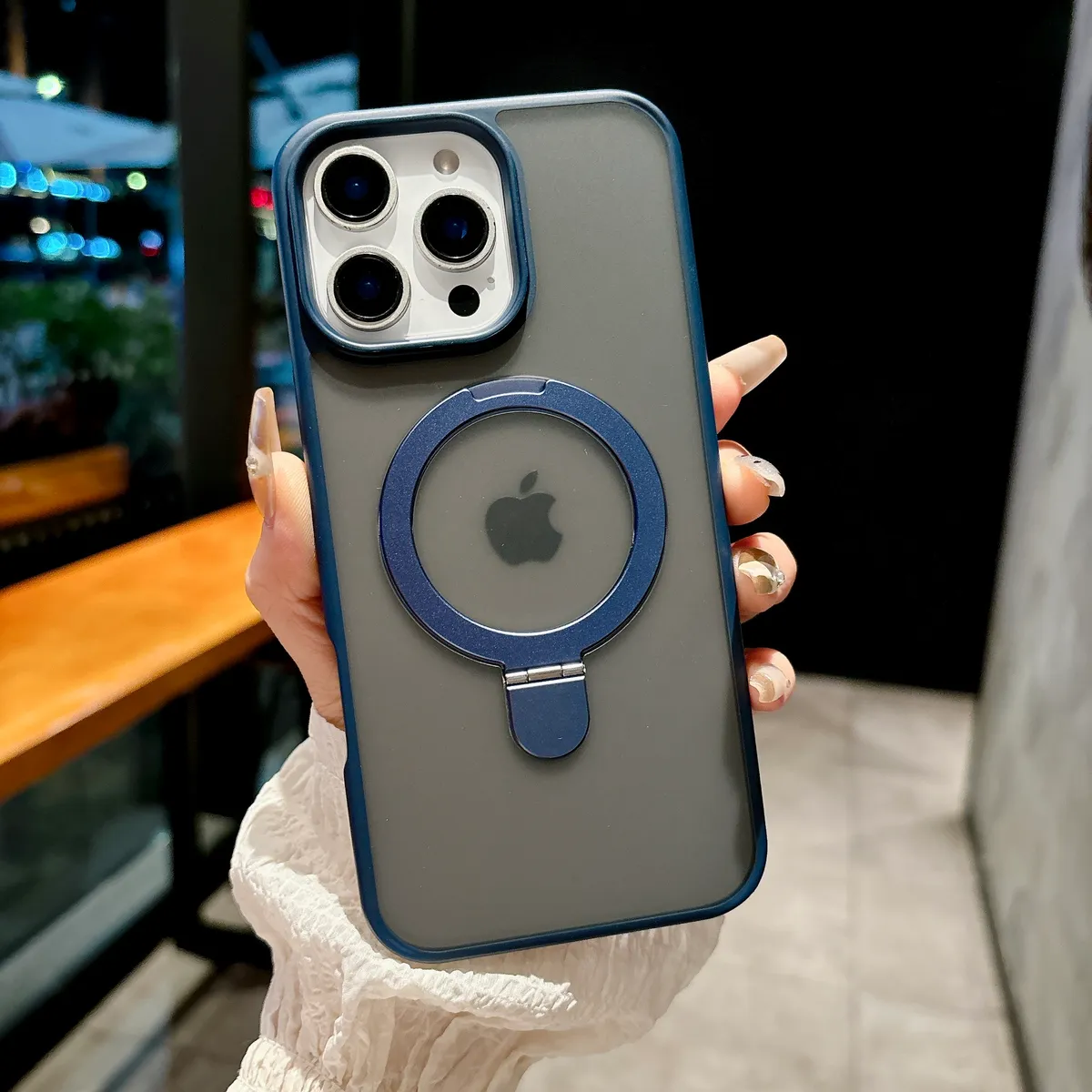适用于iphone苹果手机壳磁吸充电指环扣支架车载磁吸金属扣环防震抗摔肤感顺滑保护壳 - 图片 4