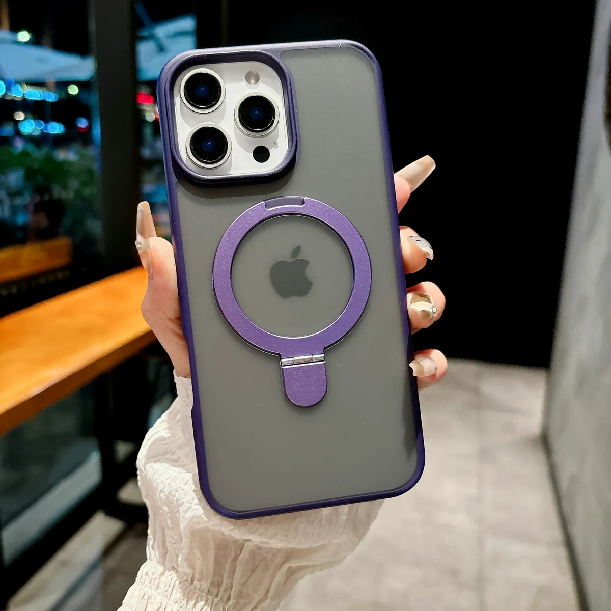 适用于iphone苹果手机壳磁吸充电指环扣支架车载磁吸金属扣环防震抗摔肤感顺滑保护壳 - 图片 9