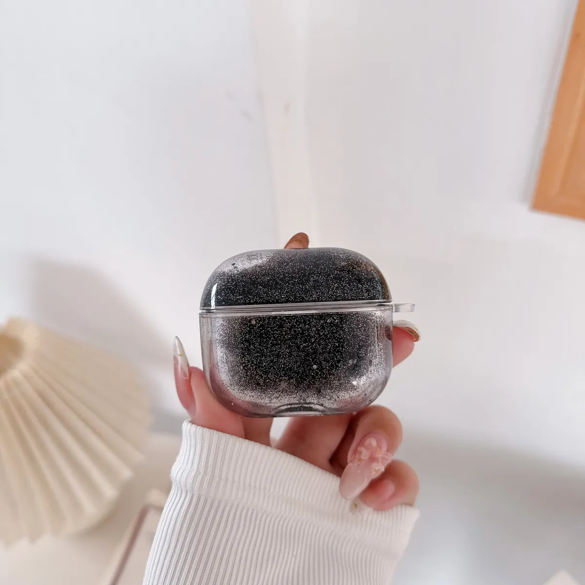 适用苹果AirPods4保护套airpodsPro2无线蓝牙耳机壳硬airpods3pro二三四代分体式1/2/3/4流沙耳机壳防摔新款