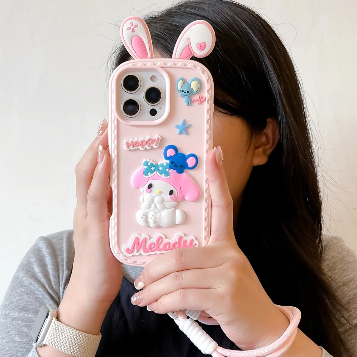 新模具 卡通美乐蒂适用iPhone15promax防摔苹果14promax手机壳16promax手机壳13promax