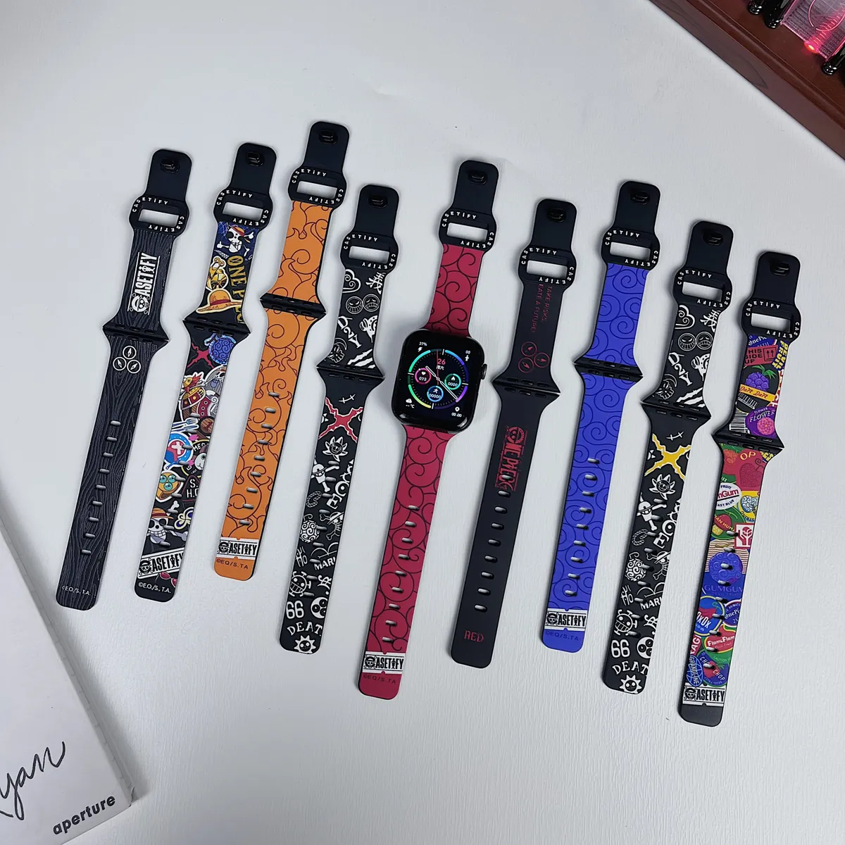 苹果-CASETiFY表带海贼王联名-硅胶材质适用S1-S10腕带S9高级感表带S8 - 图片 3