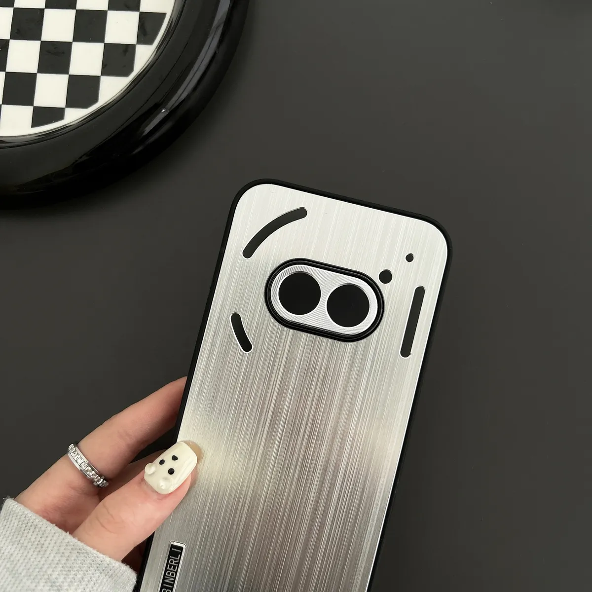 谷歌黑豹Nothingphone1金属背板超薄防摔手机壳适用于黑豹NothingPhone2A简约男女款 - 图片 8