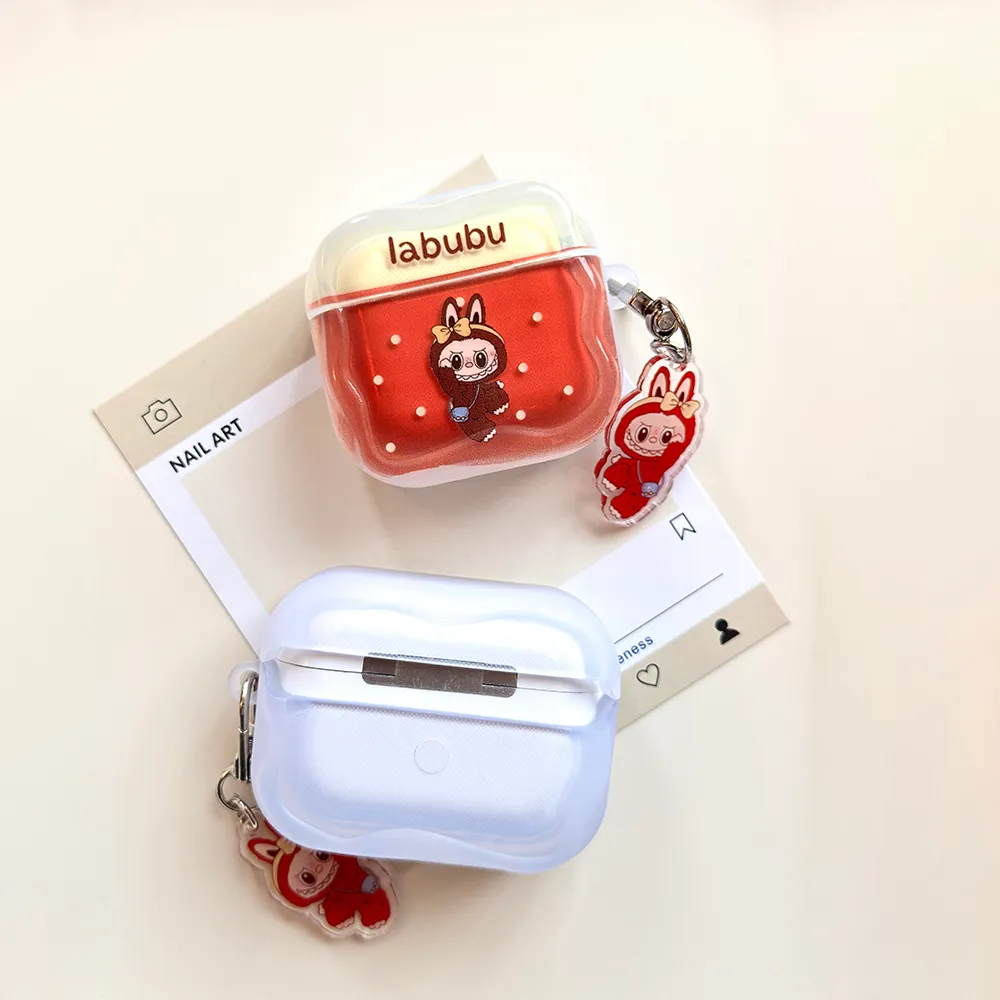可爱波点拉布布适用Airpods4代耳机保护套pro2二三代苹果蓝牙3代 - 图片 4