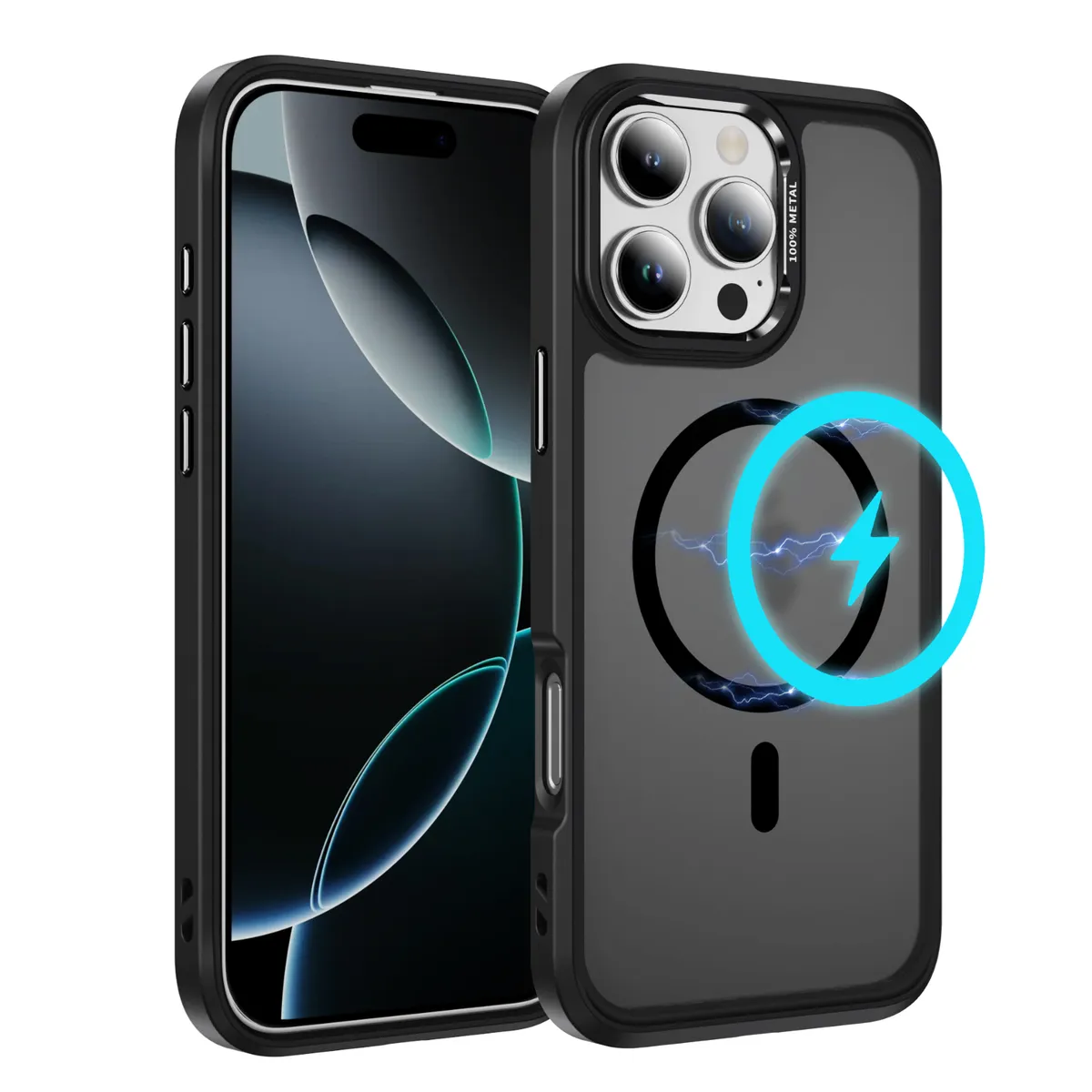潮流时尚气囊加厚magsafe磁吸适用苹果iphone手机壳防摔高级感简约高档全包软壳 - 图片 2