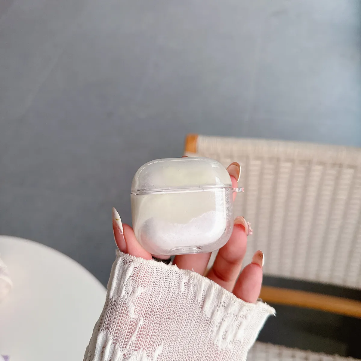 适用苹果AirPods4保护套airpodsPro2无线蓝牙耳机壳软airpods3pro二三四代分体式1/2/3/4夜光流沙耳机壳防摔新款 - 图片 10