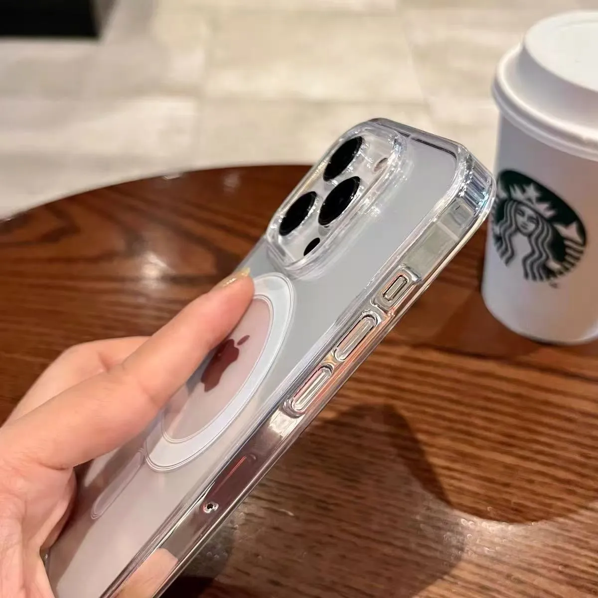 magsafe磁吸适用苹果16promax手机壳透明新款iphone15pro亚克力14不发黄13硅胶简约12全包防摔保护套11硬壳 - 图片 4