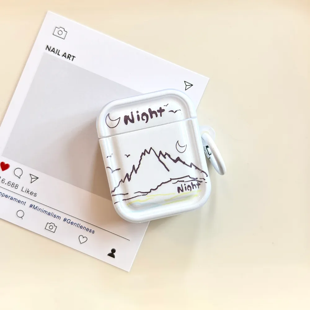 可爱日式雪山适用Airpods4代耳机保护套pro2二三代苹果蓝牙3代 - 图片 5