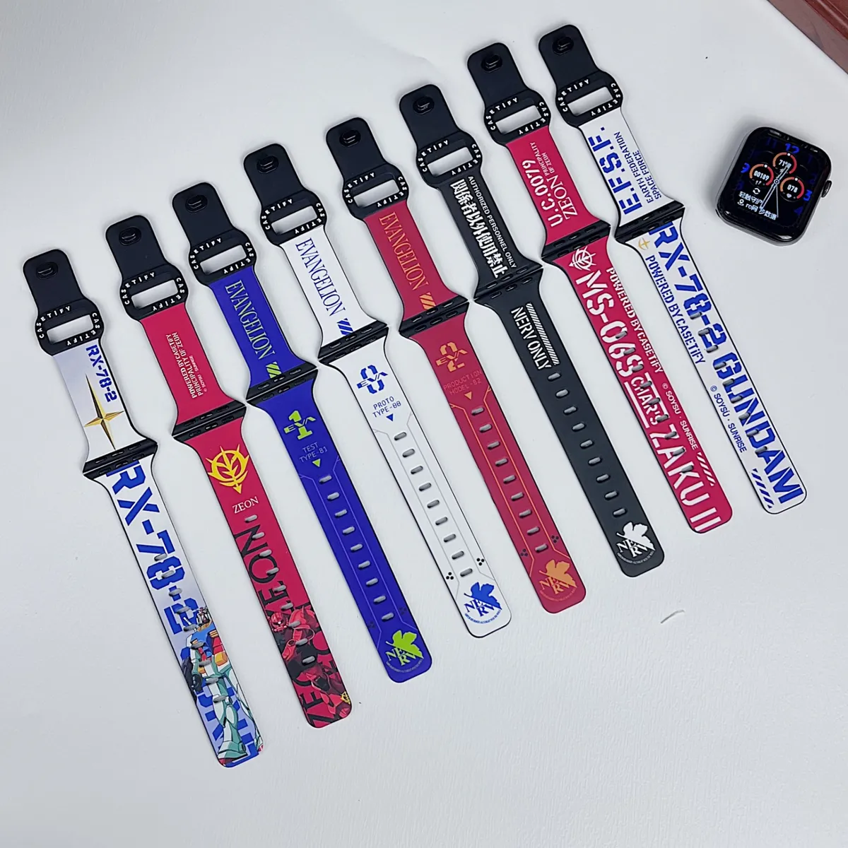 苹果-CASETiFY表带EVA高达联名-硅胶材质适用S1-S10腕带S9高级感表带S8 - 图片 5