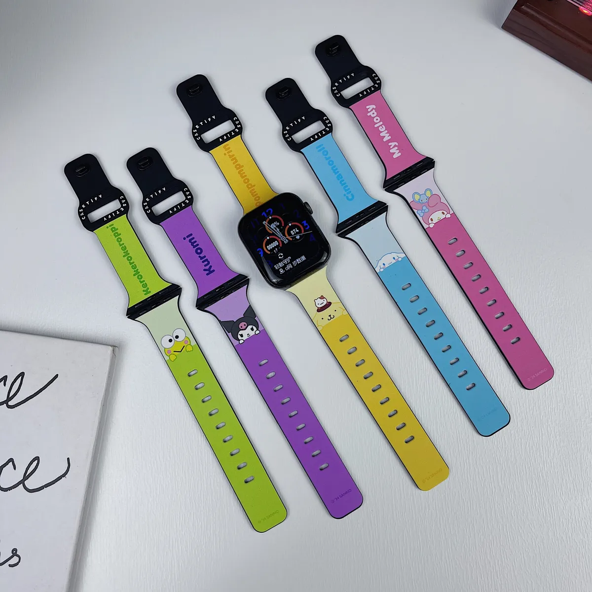 苹果-CASETiFY表带彩色三丽鸥-硅胶材质适用S1-S10腕带S9高级感表带S8 - 图片 5