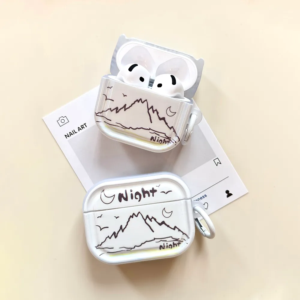 可爱日式雪山适用Airpods4代耳机保护套pro2二三代苹果蓝牙3代 - 图片 7