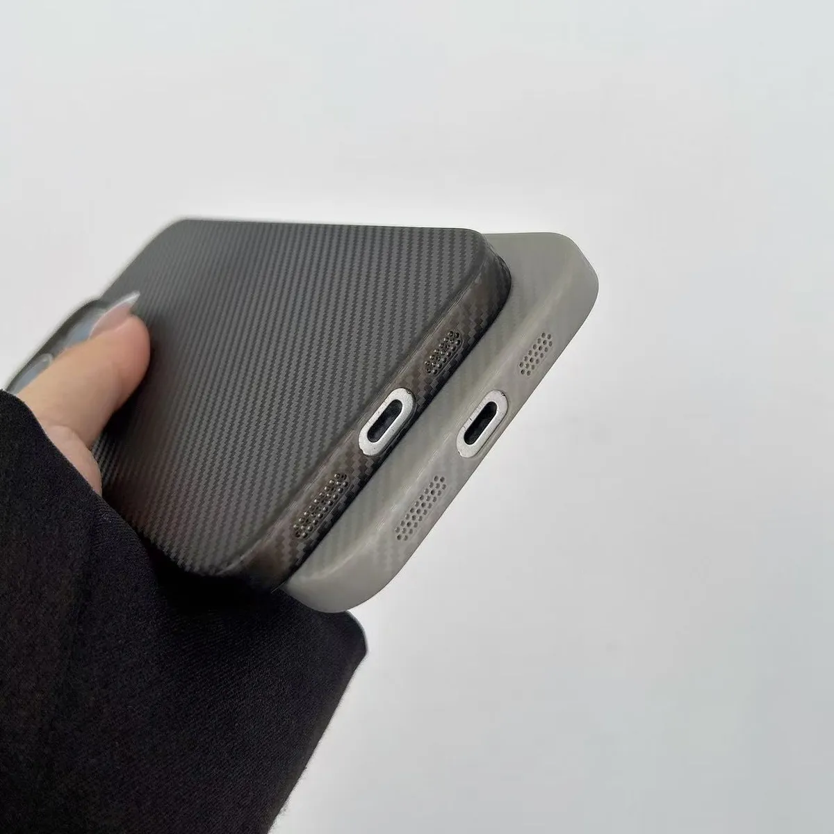 【灵动AI触控】苹果16Promax碳纤维磨砂壳16pro手机壳iPhone15超薄14防摔软壳13手机壳12情侣同款 - 图片 6