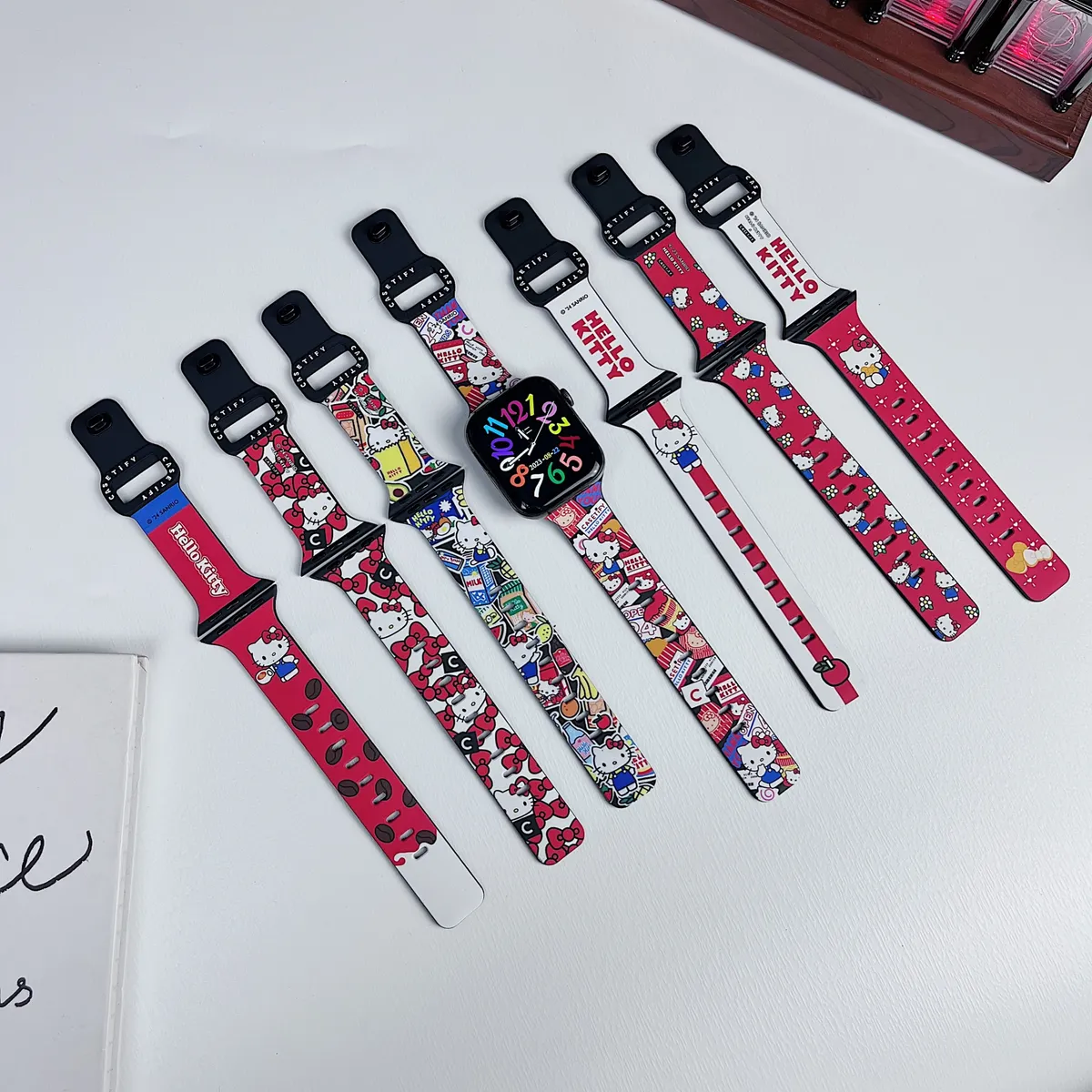苹果-CASETiFY联名KT猫表带-硅胶材质适用S1-S10腕带S9高级感表带S8 - 图片 7