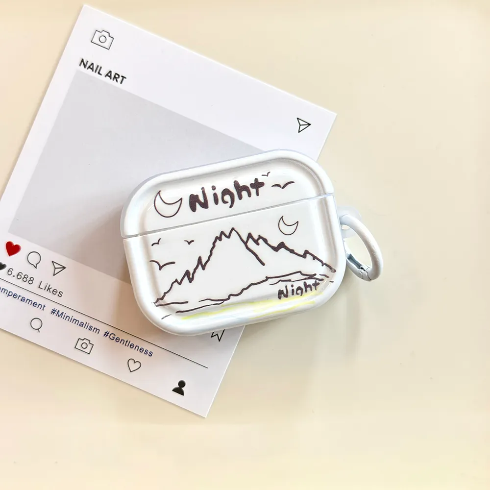 可爱日式雪山适用Airpods4代耳机保护套pro2二三代苹果蓝牙3代