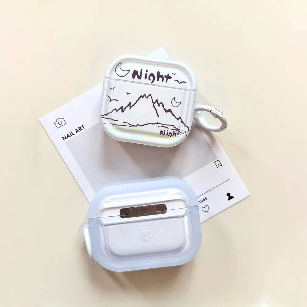 可爱日式雪山适用Airpods4代耳机保护套pro2二三代苹果蓝牙3代 - 图片 3