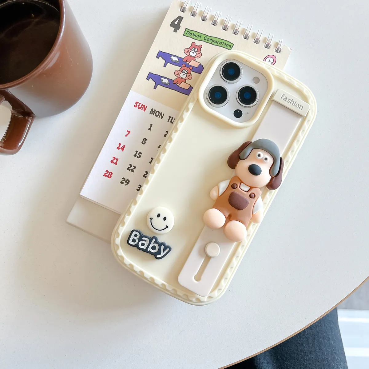 防尘塞推窗 掌门狗手腕带  ins风复古棕色适用iPhone16promax苹果15pro手机壳14软壳防摔13promax新款16女 - 图片 9