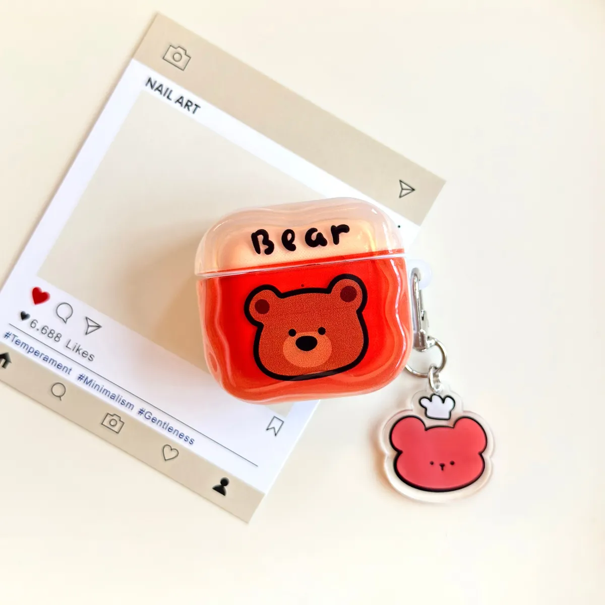 卡通可爱小熊适用Airpods4代耳机保护套pro2二三代苹果蓝牙3代 - 图片 3