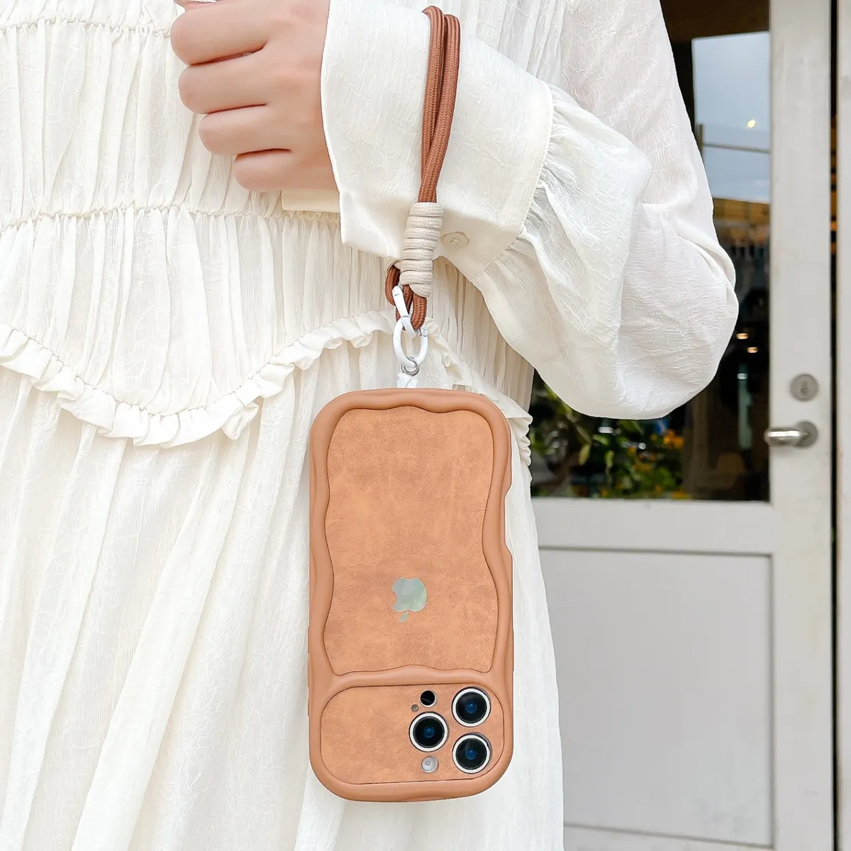 皮质苹果LOGO适用苹果16promax手机壳iphone14promaxo大气15promax时尚防摔13promax - 图片 6