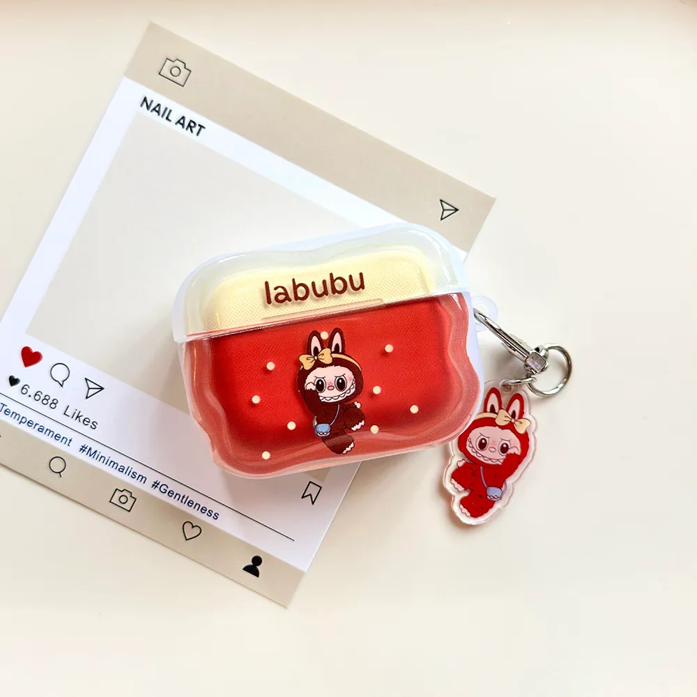 可爱波点拉布布适用Airpods4代耳机保护套pro2二三代苹果蓝牙3代 - 图片 2