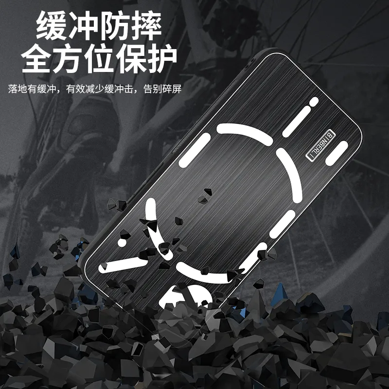 跨境新款适用黑豹Nothingphone1散热手机壳夏季防滑金属拉丝背板nothing2A保护套 - 图片 6