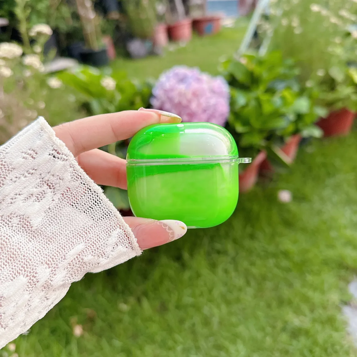 适用苹果AirPods4保护套airpodsPro2无线蓝牙耳机壳软airpods3pro二三四代分体式1/2/3/4夜光流沙耳机壳防摔新款