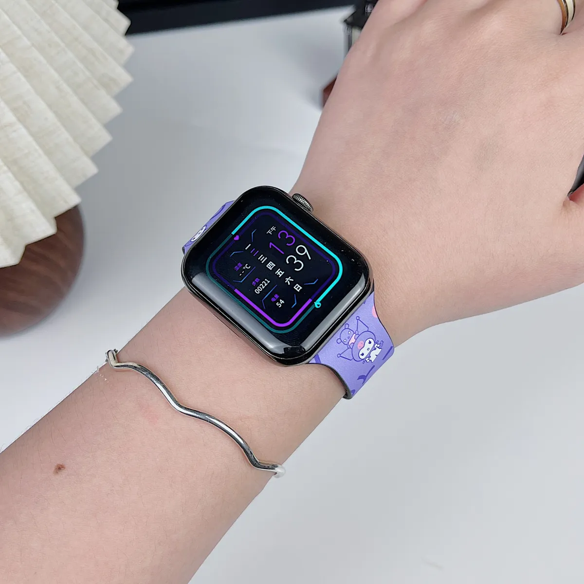 苹果-CASETiFY表带库洛米联名-硅胶材质适用S1-S10腕带S9高级感表带S8 - 图片 3