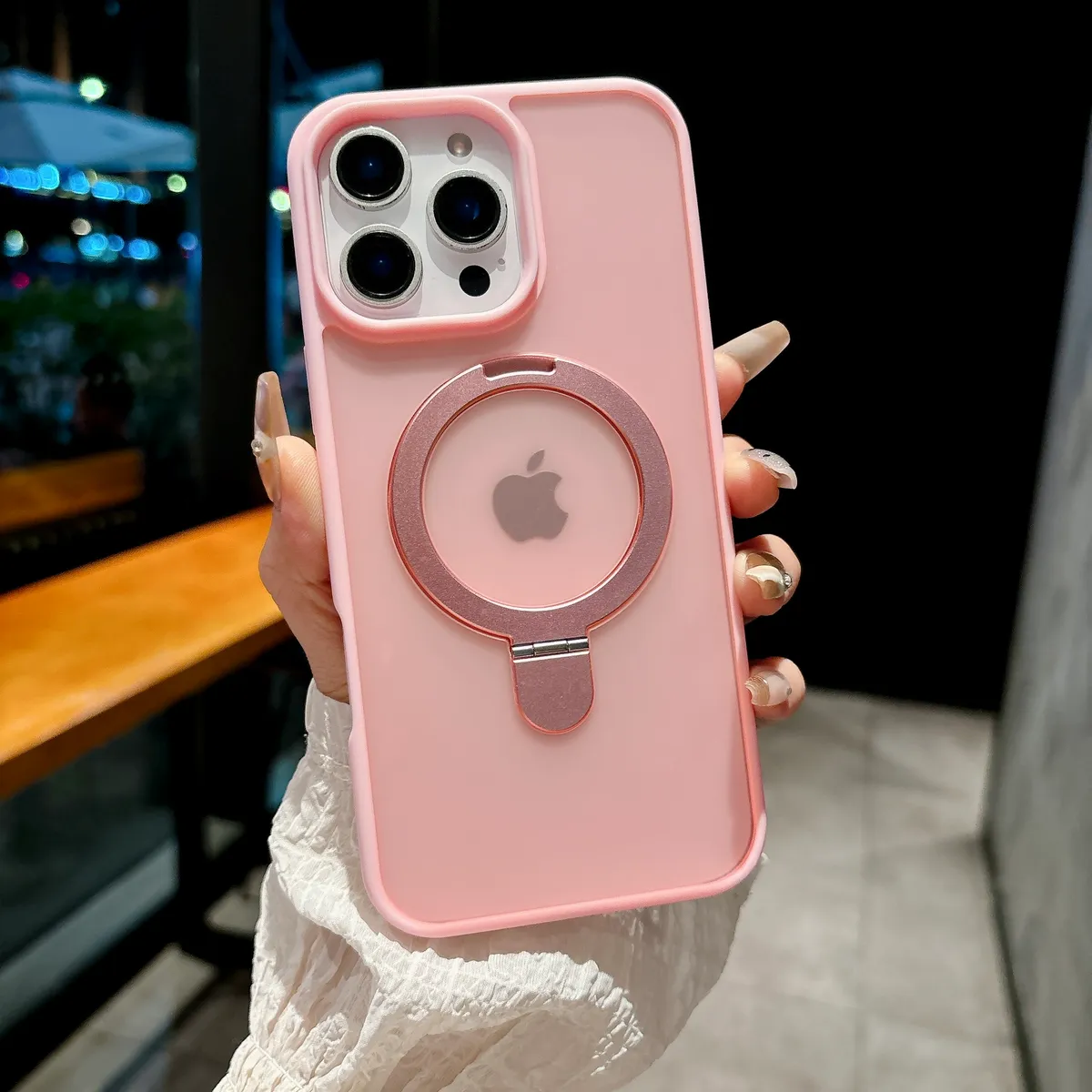 适用于iphone苹果手机壳磁吸充电指环扣支架车载磁吸金属扣环防震抗摔肤感顺滑保护壳 - 图片 7