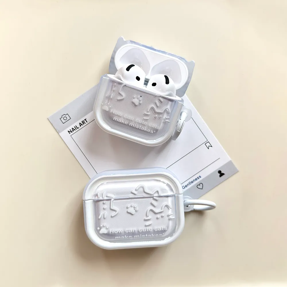 猫爪线条猫咪适用Airpods4代耳机保护套pro2二三代苹果蓝牙3代 - 图片 3