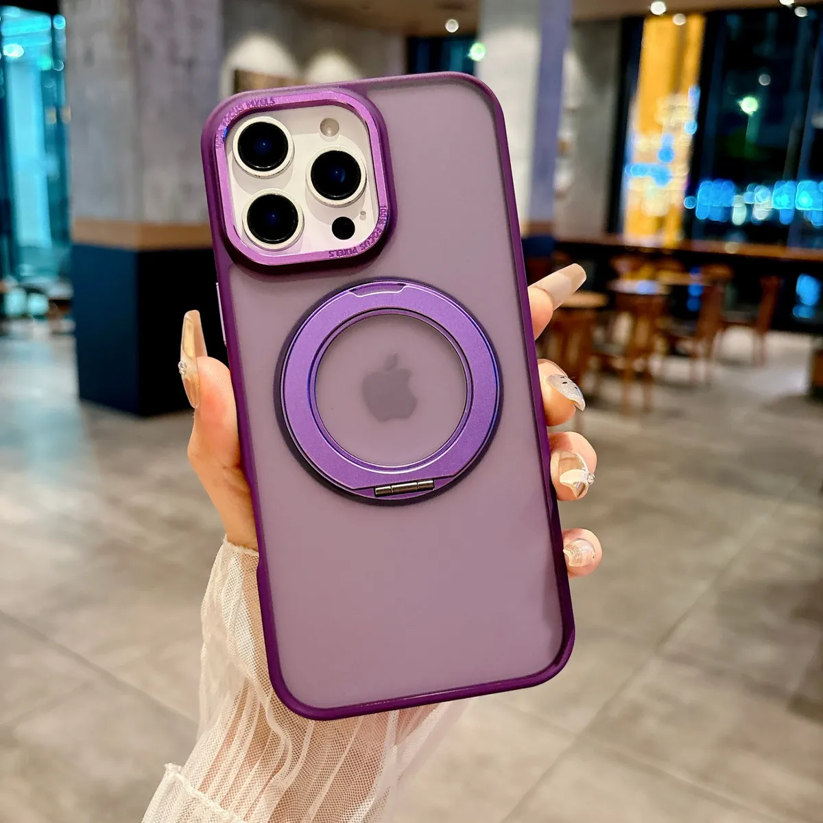 适用iphone苹果手机壳新款360转动解压神器超强磁吸支架车载高级感轻奢软壳抗震防摔保护套 - 图片 8