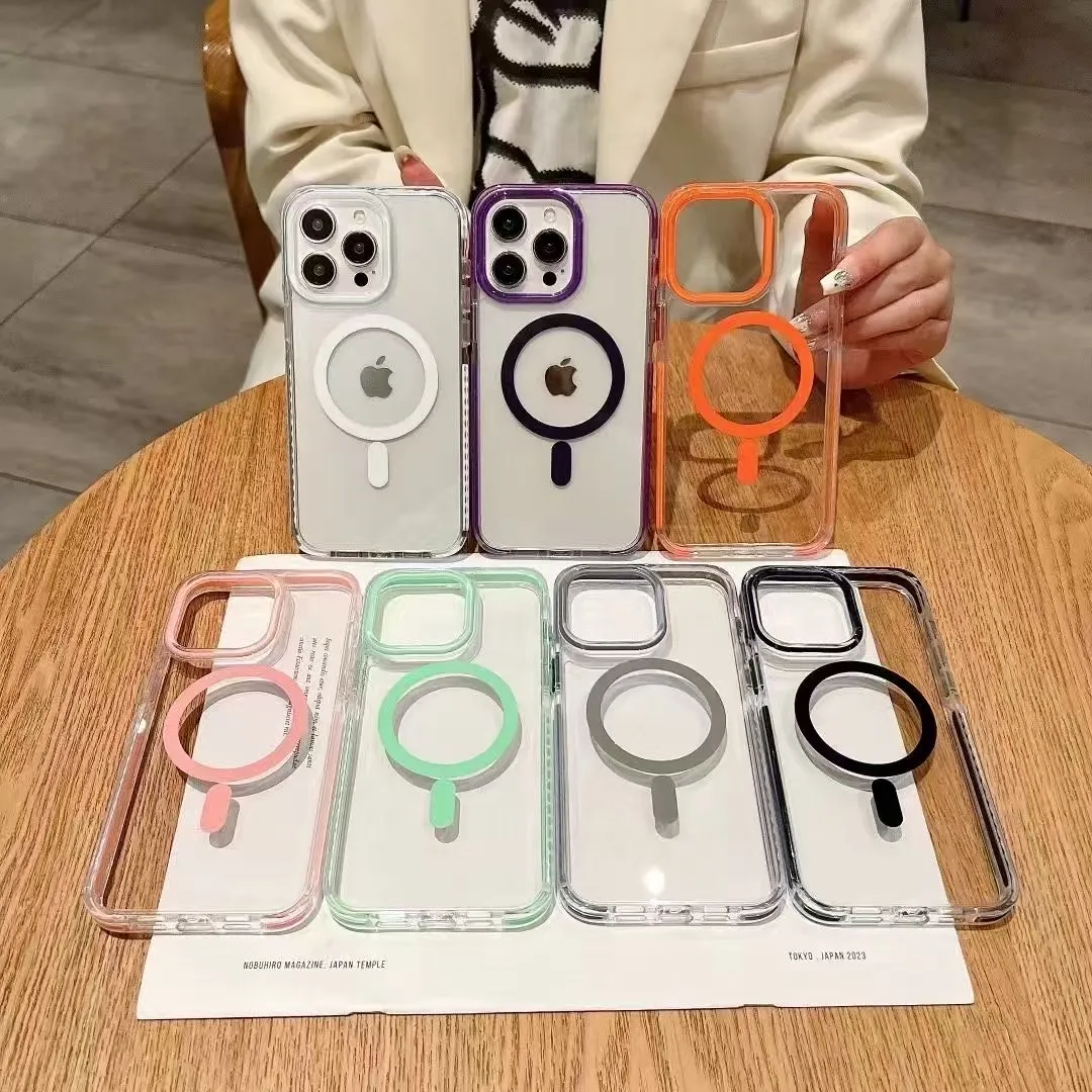 幻彩挂绳磁吸系列四角防摔适用iphone苹果magsafe斜挎挂绳透明小众手机保护壳 - 图片 9