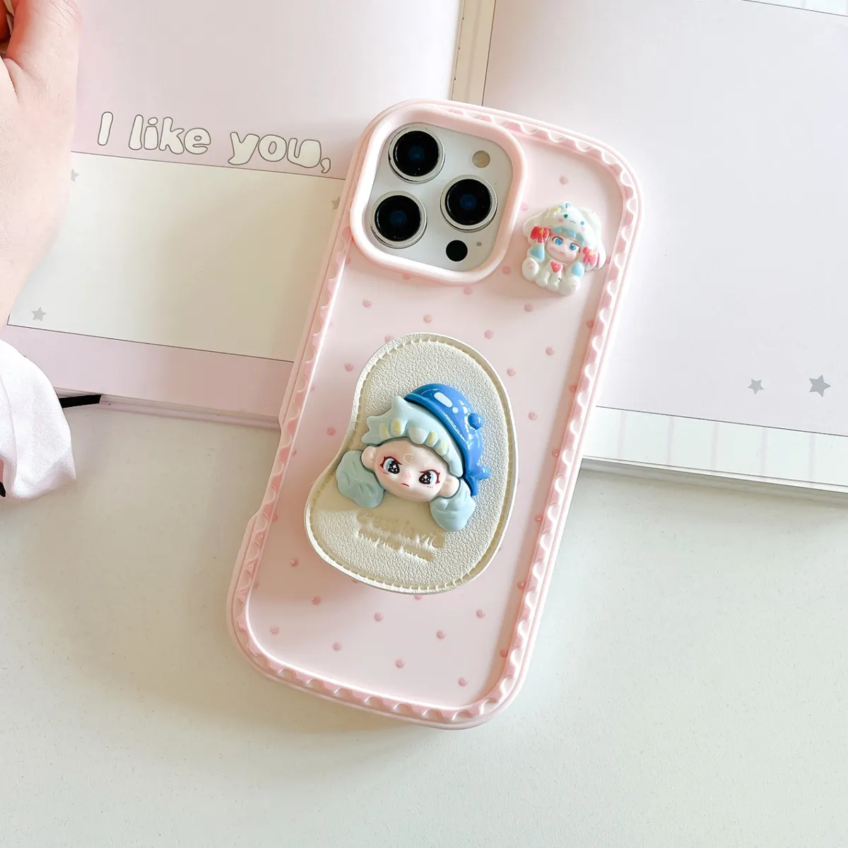 新模具卡通女孩支架适用iPhone15promax防摔苹果14promax手机壳16promax手机壳13promax - 图片 8