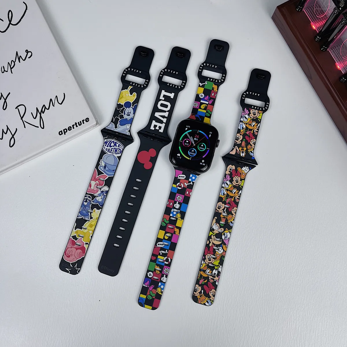 苹果-CASETiFY表带米奇伙伴们-硅胶材质适用S1-S10腕带S9高级感表带S8 - 图片 5