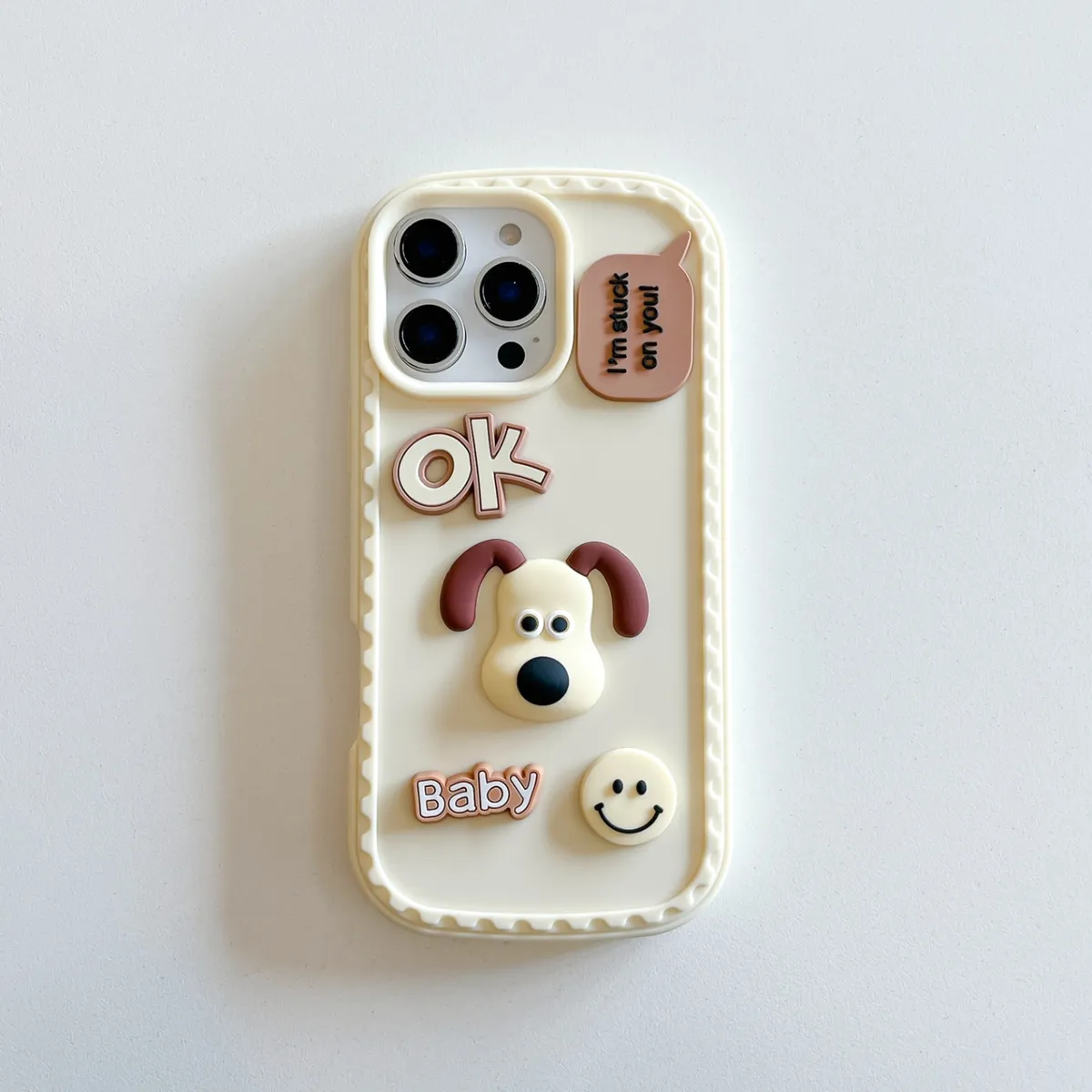 防尘塞推窗掌门狗日韩ins创意卡通立体适用iphone14promax苹果13手机壳11创意15pro新款可爱15pm保护套14 - 图片 6