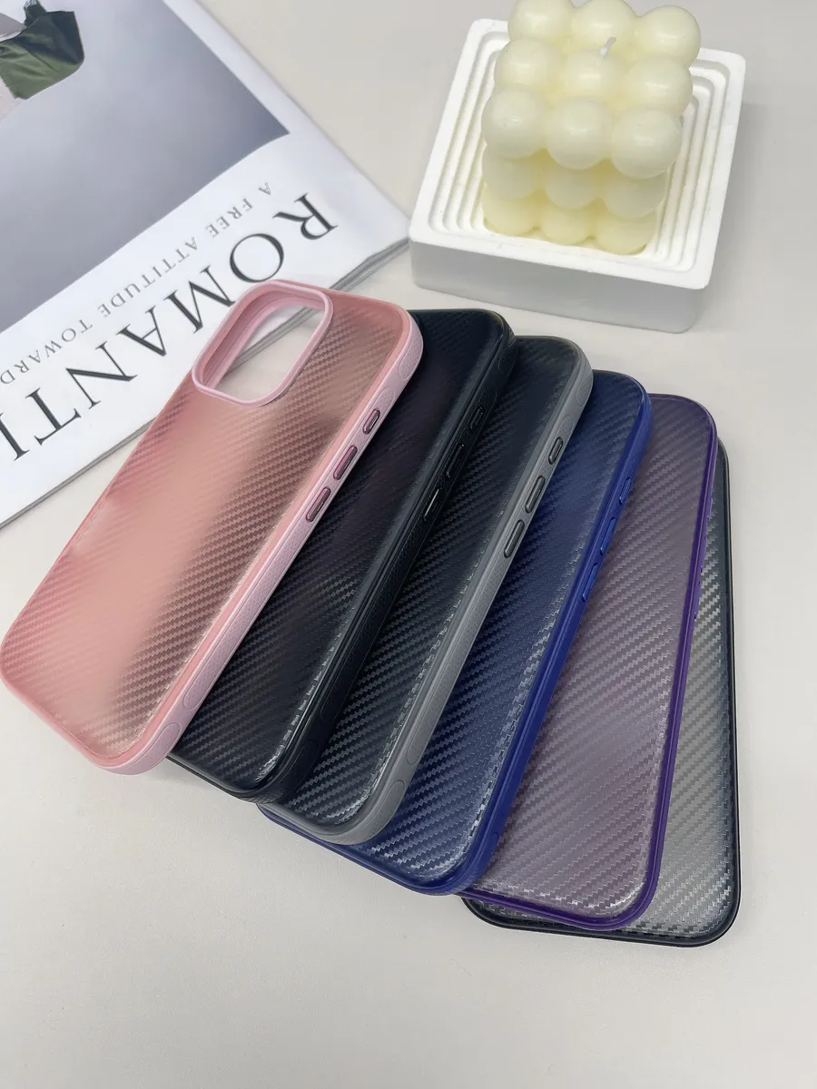 适用iphone苹果超薄碳纤维纹手机壳凯夫拉防滑防摔五金按键时尚保护套 - 图片 9