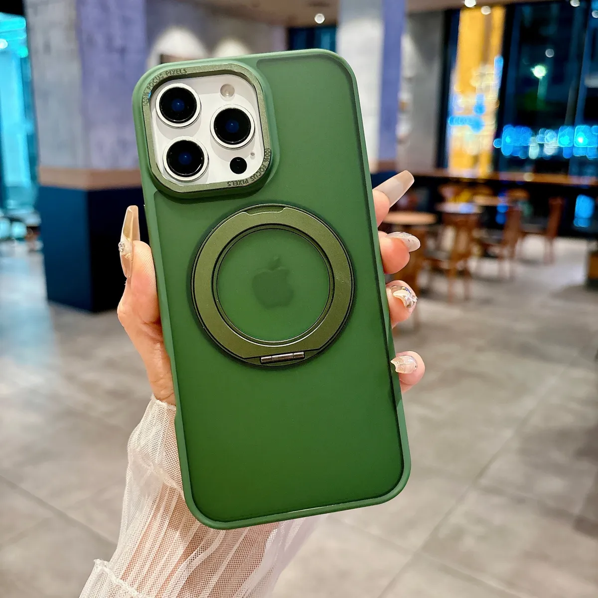 适用iphone苹果手机壳新款360转动解压神器超强磁吸支架车载高级感轻奢软壳抗震防摔保护套 - 图片 2