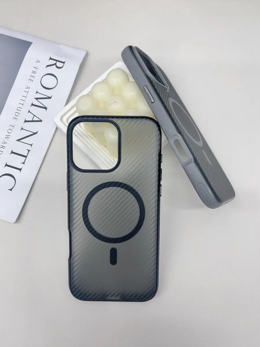 碳纤维磁吸Magsafe适用苹果iphone手机壳简约时尚防摔肤感壳 - 图片 9