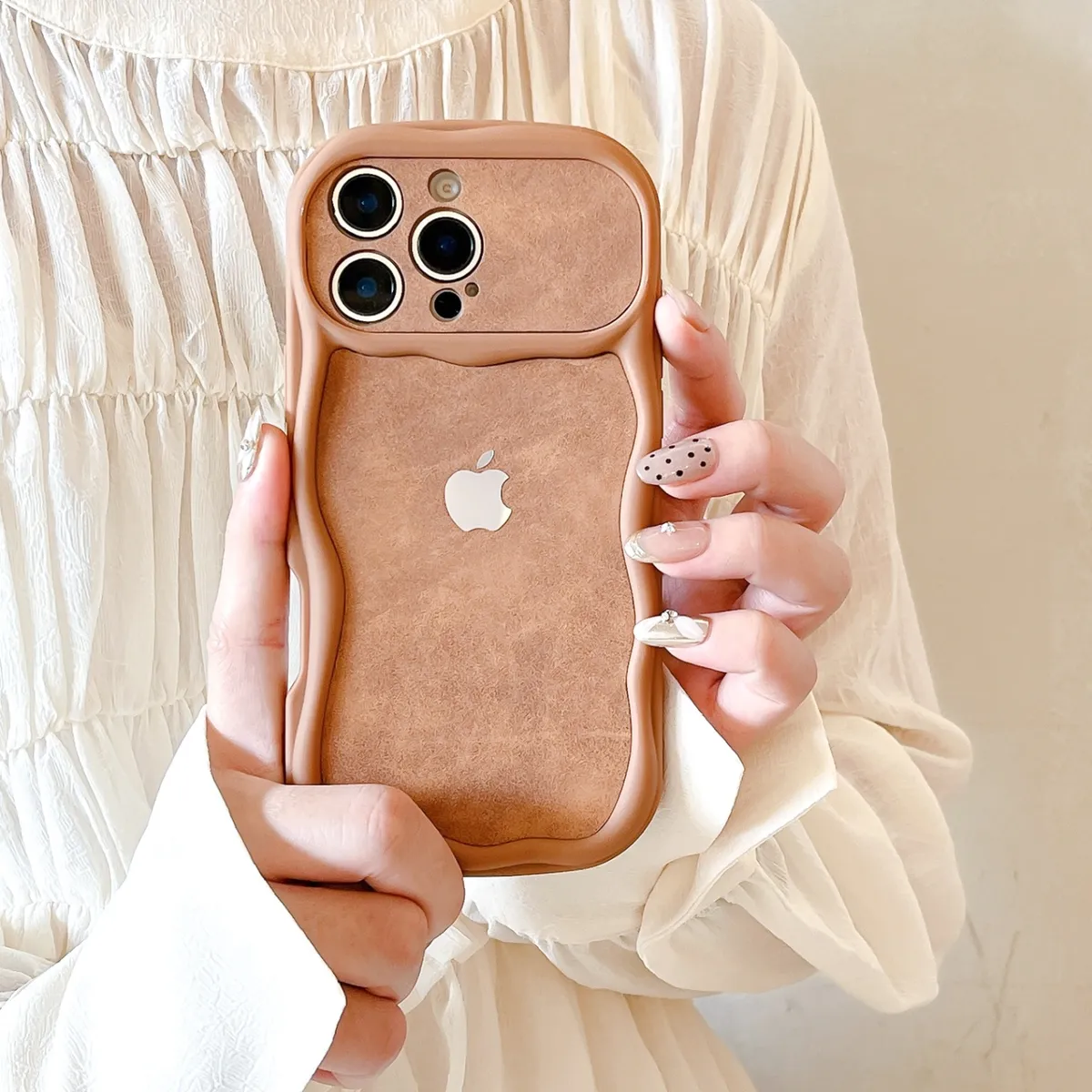 皮质苹果LOGO适用苹果16promax手机壳iphone14promaxo大气15promax时尚防摔13promax - 图片 4