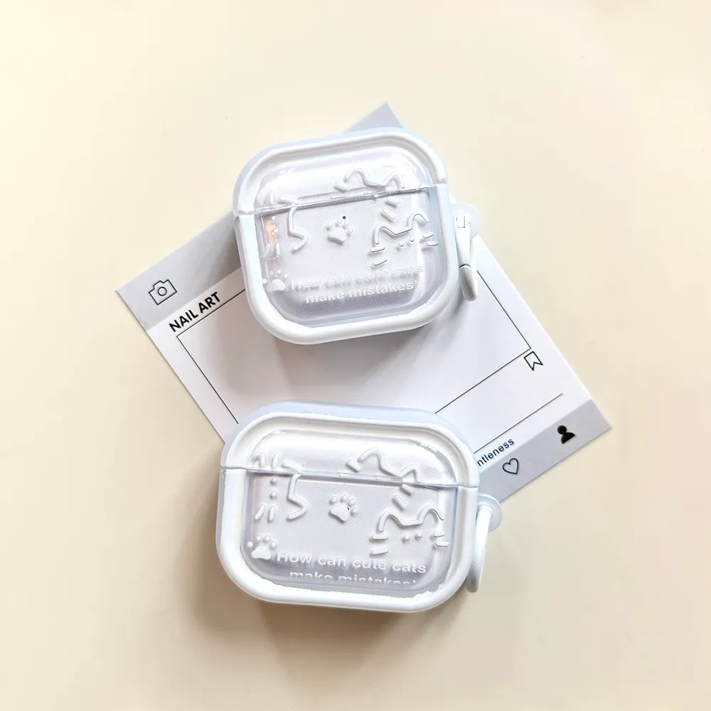 猫爪线条猫咪适用Airpods4代耳机保护套pro2二三代苹果蓝牙3代 - 图片 6