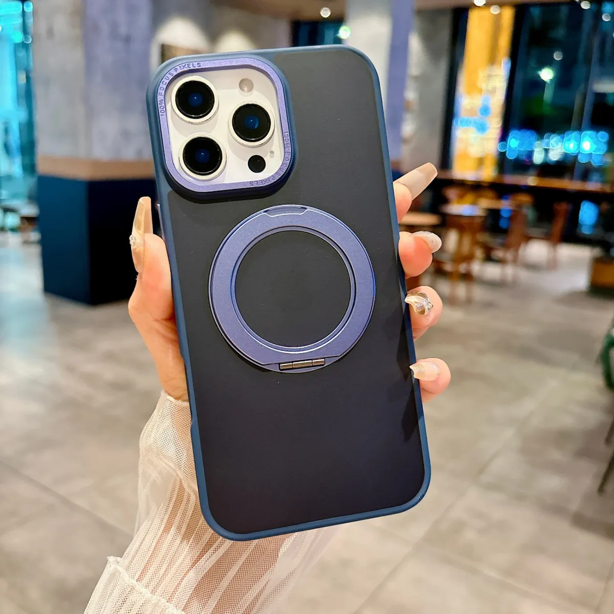 适用iphone苹果手机壳新款360转动解压神器超强磁吸支架车载高级感轻奢软壳抗震防摔保护套 - 图片 4