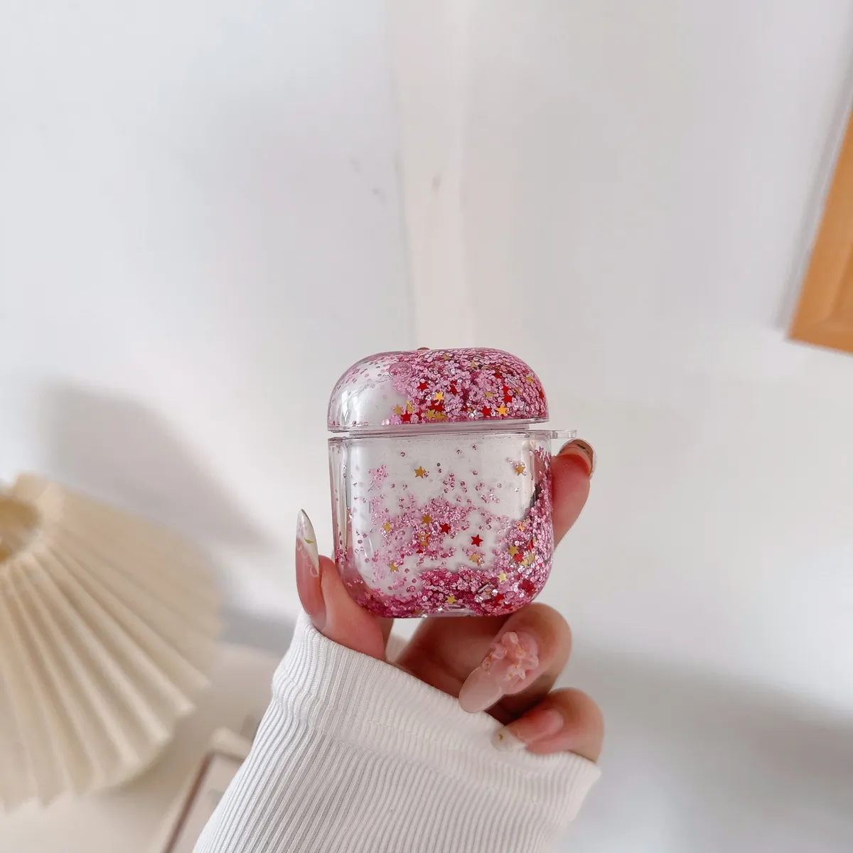 适用苹果AirPods4保护套airpodsPro2无线蓝牙耳机壳硬airpods3pro二三四代分体式1/2/3/4流沙耳机壳防摔新款 - 图片 5