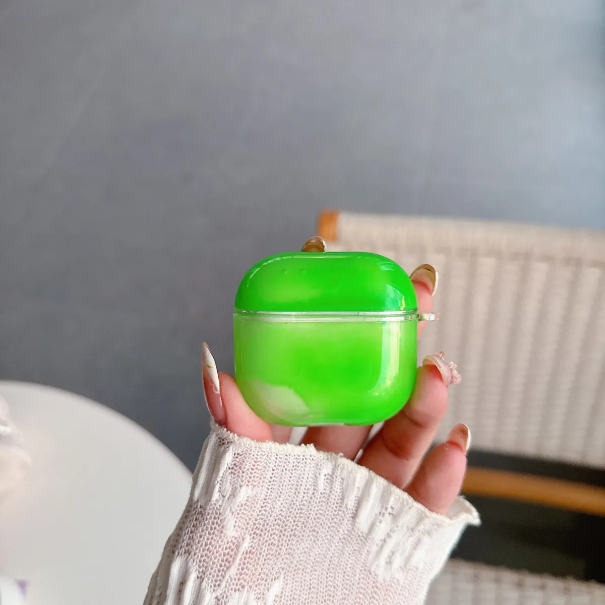 适用苹果AirPods4保护套airpodsPro2无线蓝牙耳机壳软airpods3pro二三四代分体式1/2/3/4夜光流沙耳机壳防摔新款 - 图片 9