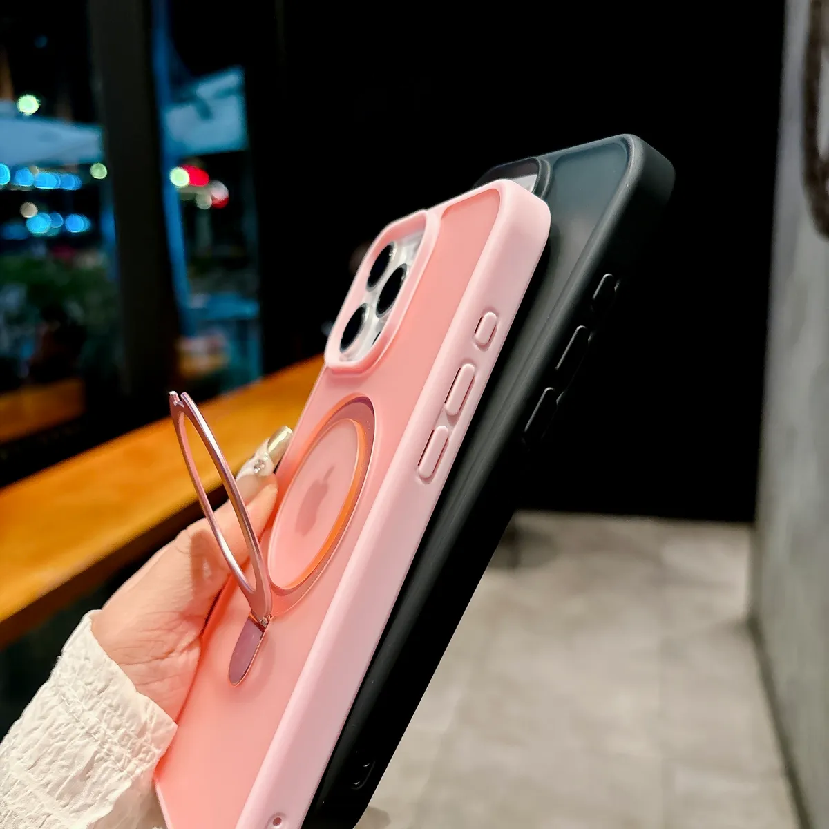 适用于iphone苹果手机壳磁吸充电指环扣支架车载磁吸金属扣环防震抗摔肤感顺滑保护壳 - 图片 8