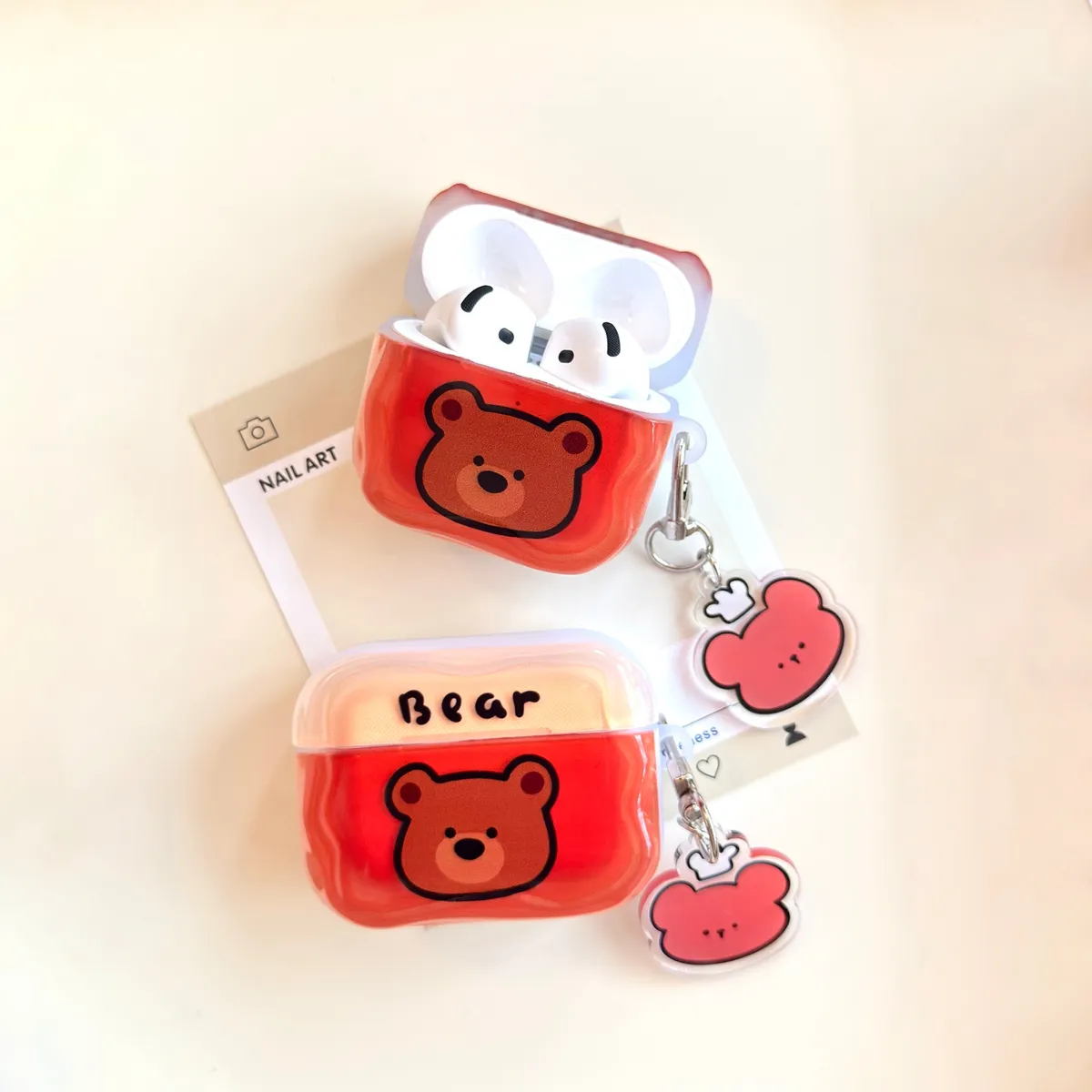卡通可爱小熊适用Airpods4代耳机保护套pro2二三代苹果蓝牙3代 - 图片 4