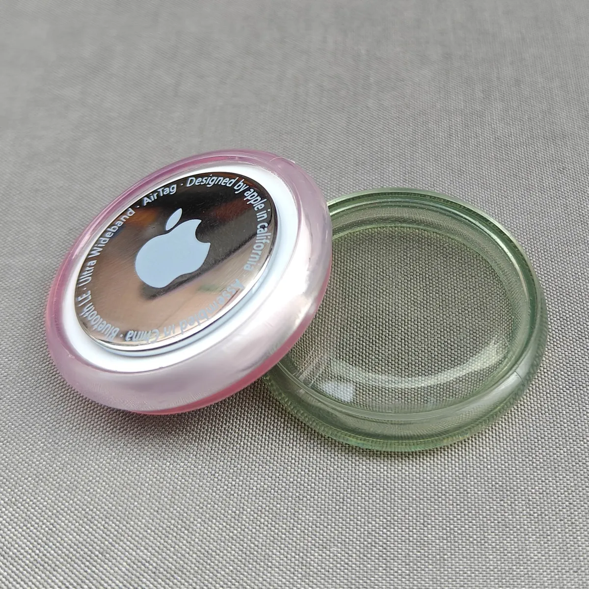 适用苹果airtag保护套透明追踪定位器保护壳钥匙防摔跟踪器圆形单面定位壳 - 图片 8