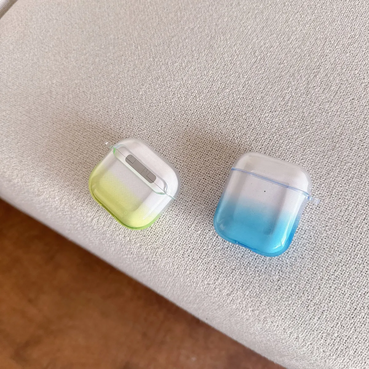 适用AirPods3AirPods4透明壳airpods2/1/2代耳机套airpodspro2代简约防摔全包4代单色渐变耳机壳 - 图片 7