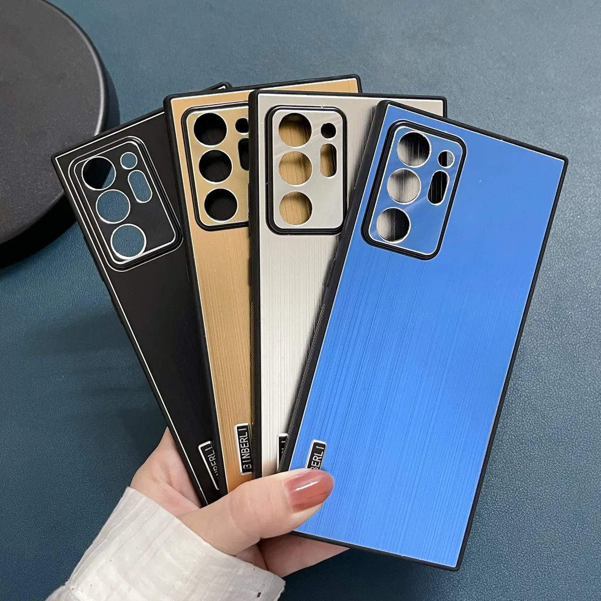 适用三星note20Ultra手机壳软边金属拉丝散热背板防刮超薄保护套 - 图片 9