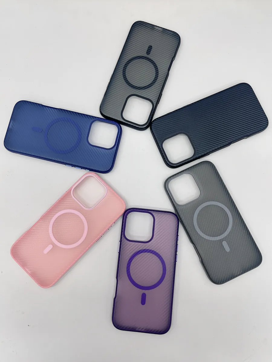 碳纤维磁吸Magsafe适用苹果iphone手机壳简约时尚防摔肤感壳 - 图片 3