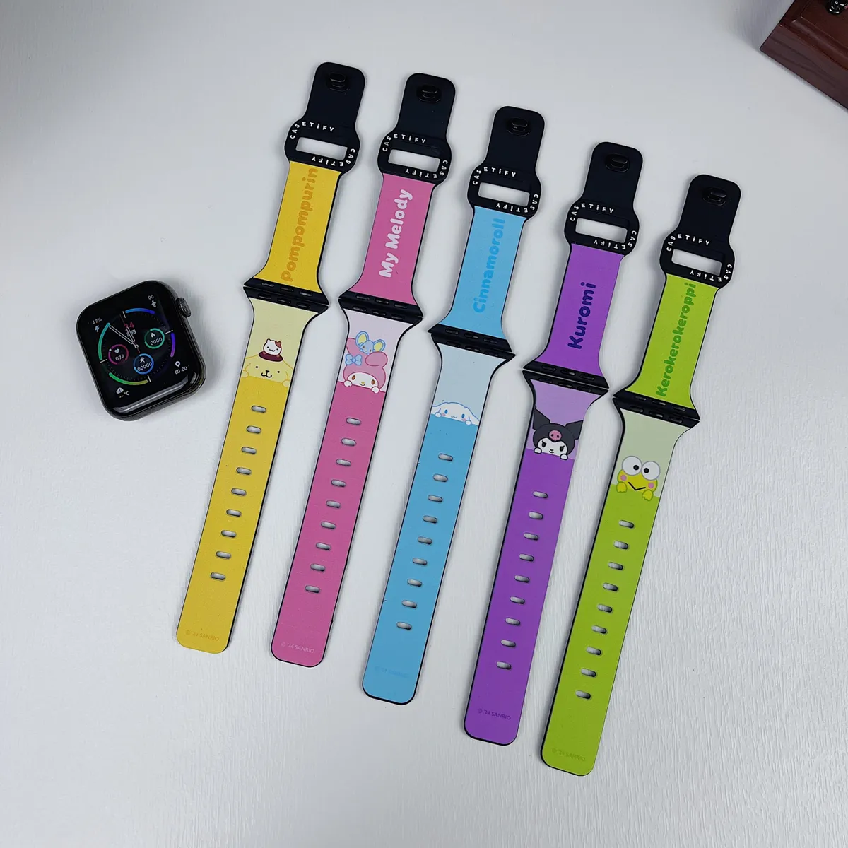 苹果-CASETiFY表带彩色三丽鸥-硅胶材质适用S1-S10腕带S9高级感表带S8 - 图片 4