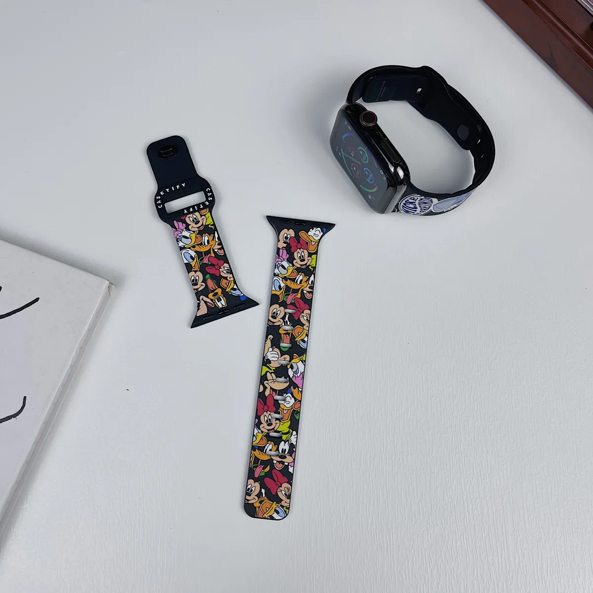 苹果-CASETiFY表带米奇伙伴们-硅胶材质适用S1-S10腕带S9高级感表带S8 - 图片 3