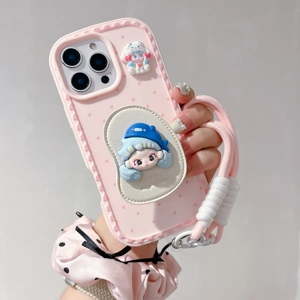 新模具卡通女孩支架适用iPhone15promax防摔苹果14promax手机壳16promax手机壳13promax - 图片 4