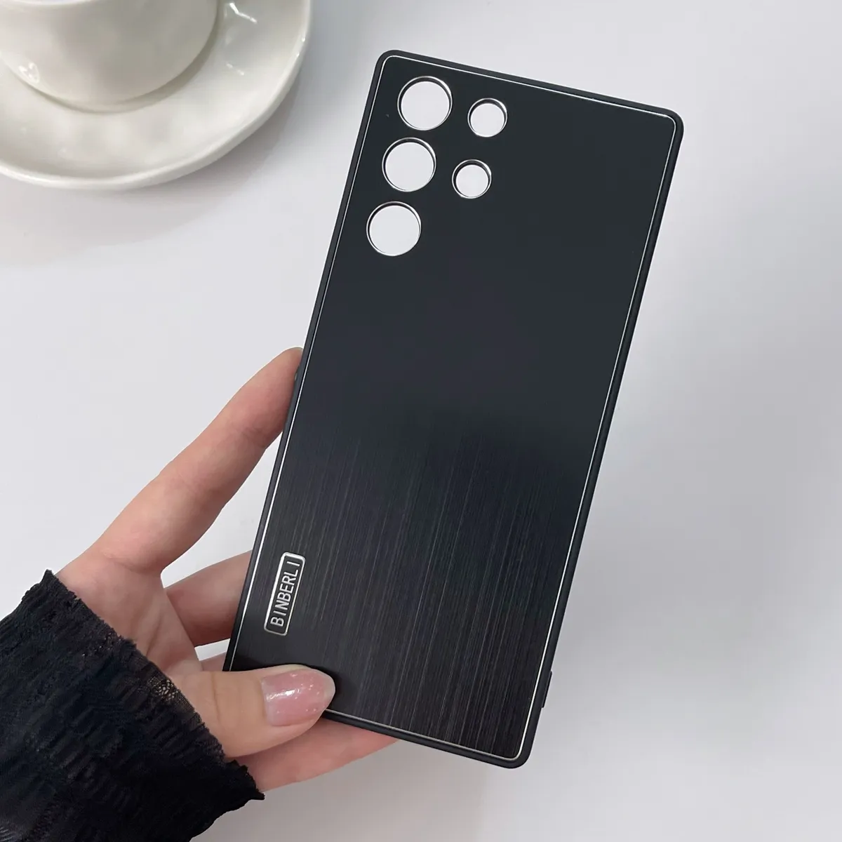 适用红魔10PRO金属背板拉丝手机壳防摔tpu边框红魔10pro+超薄散热保护套男女 - 图片 5